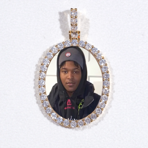 3D Oval Custom Picture Pendant