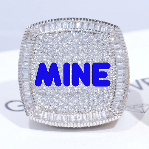 CUSTOM LETTER 3D ICED RING