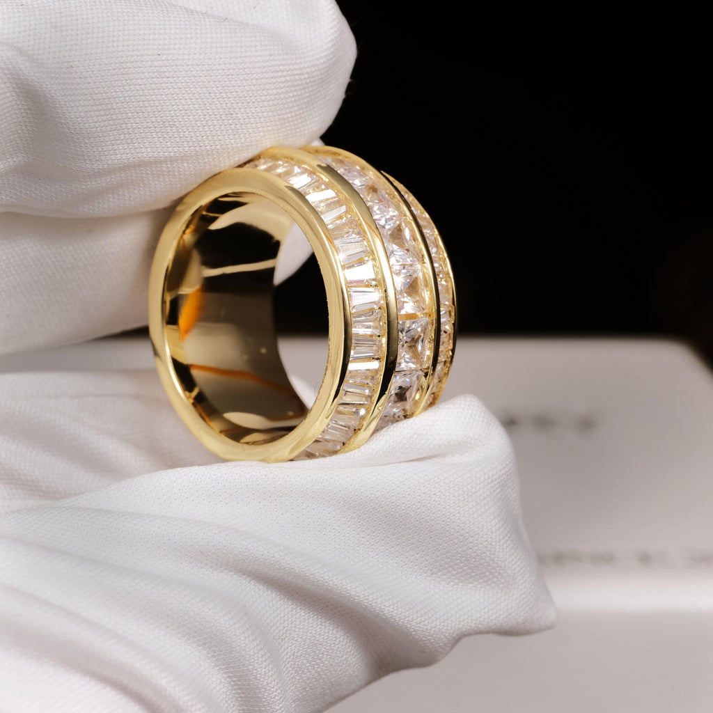 3 Layer Baguette Band Ring - The GUU Shop