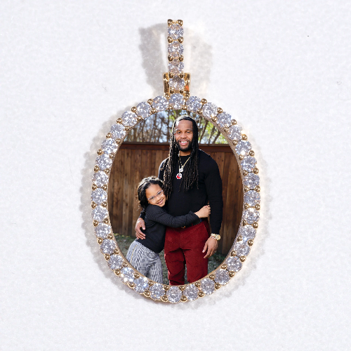 3D Oval Custom Picture Pendant