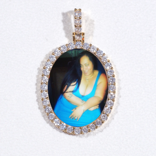 3D Oval Custom Picture Pendant