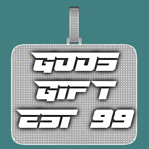 CUSTOM LETTER NECKLACE 3D BIG SQUARE