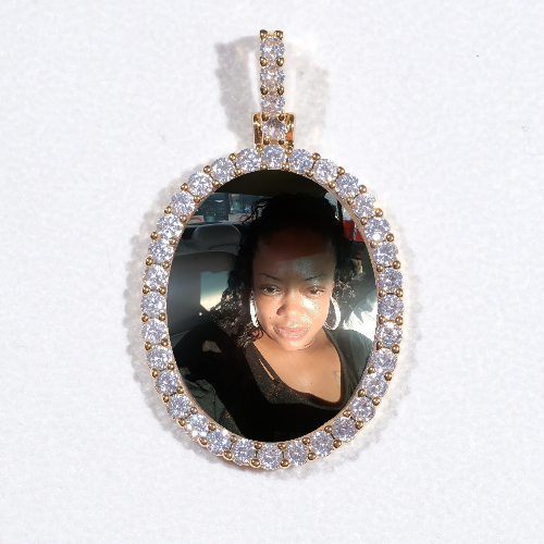 3D Oval Custom Picture Pendant