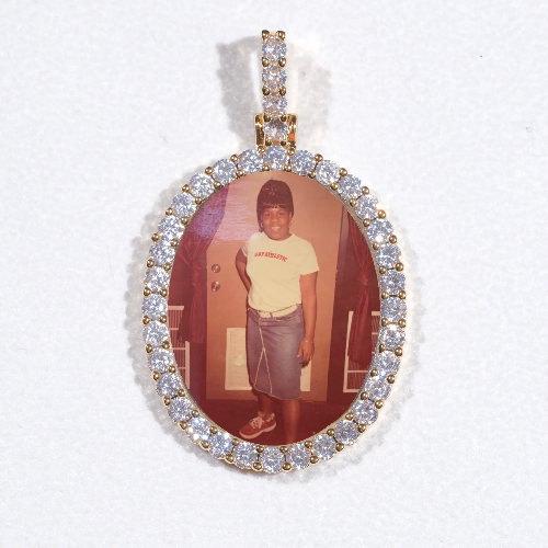 3D Oval Custom Picture Pendant