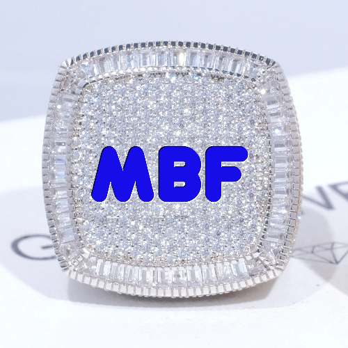 CUSTOM LETTER 3D ICED RING