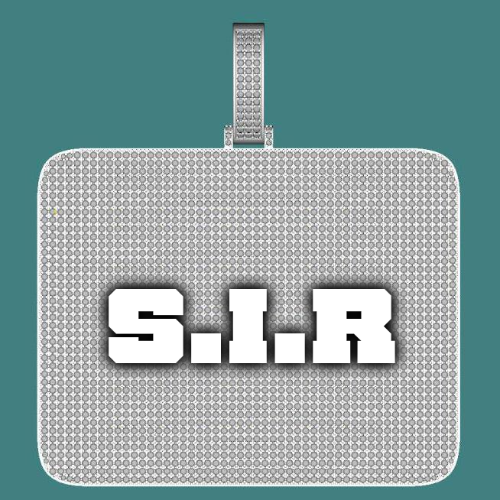 CUSTOM LETTER NECKLACE 3D BIG SQUARE