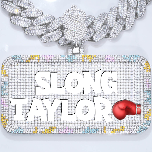 CUSTOM LETTER NECKLACE 3D COLORFUL SQUARE