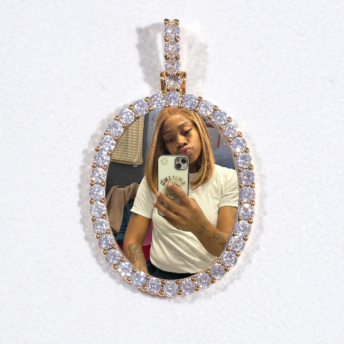 3D Oval Custom Picture Pendant