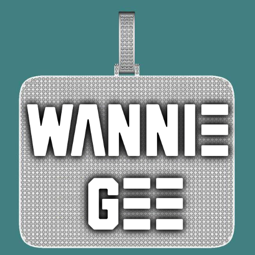CUSTOM LETTER NECKLACE 3D BIG SQUARE