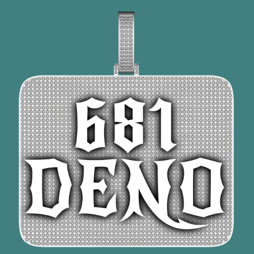 CUSTOM LETTER NECKLACE 3D BIG SQUARE