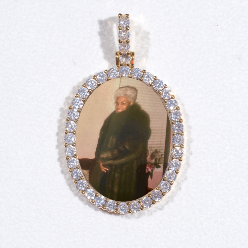 3D Oval Custom Picture Pendant