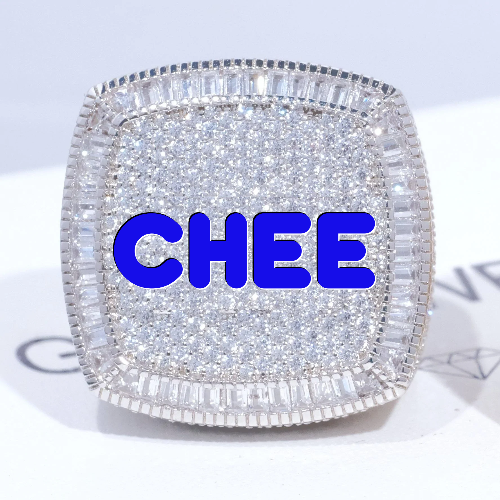CUSTOM LETTER 3D ICED RING