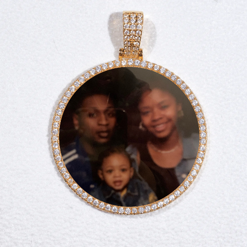 MEDIUM 3D CIRCLE CUSTOM PICTURE PENDANT