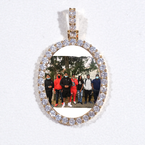 3D Oval Custom Picture Pendant