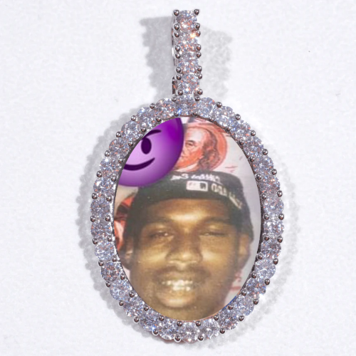 Large 3D Oval Custom Picture Pendant