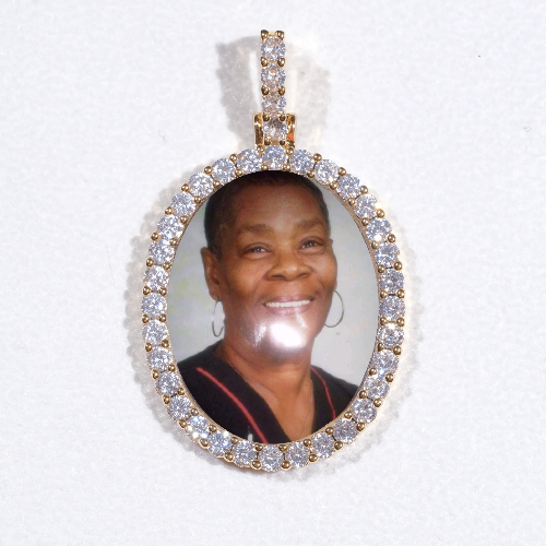 3D Oval Custom Picture Pendant