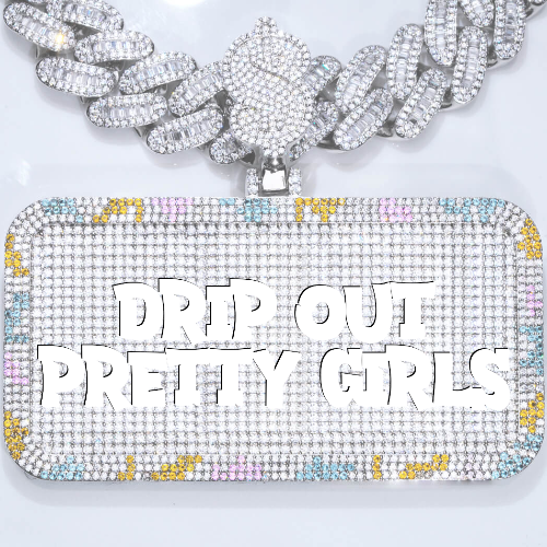 CUSTOM LETTER NECKLACE 3D COLORFUL SQUARE