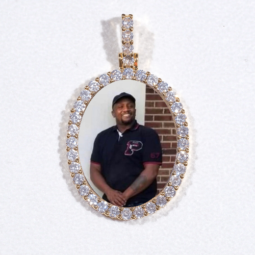 3D Oval Custom Picture Pendant