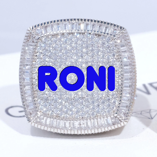 CUSTOM LETTER 3D ICED RING