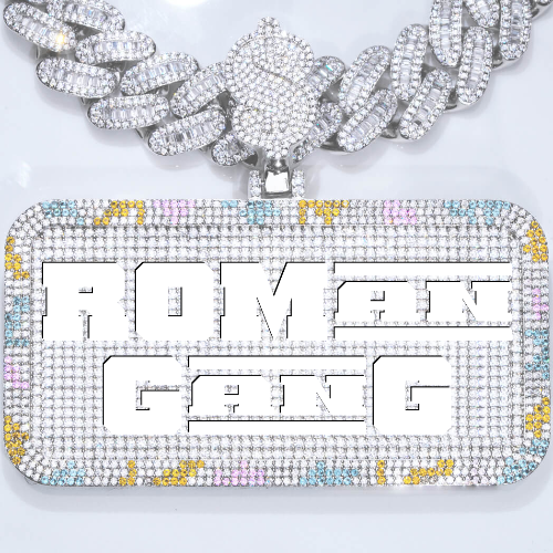 CUSTOM LETTER NECKLACE 3D COLORFUL SQUARE