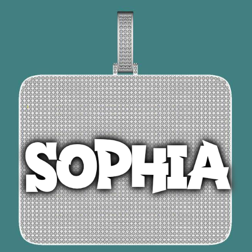CUSTOM LETTER NECKLACE 3D BIG SQUARE
