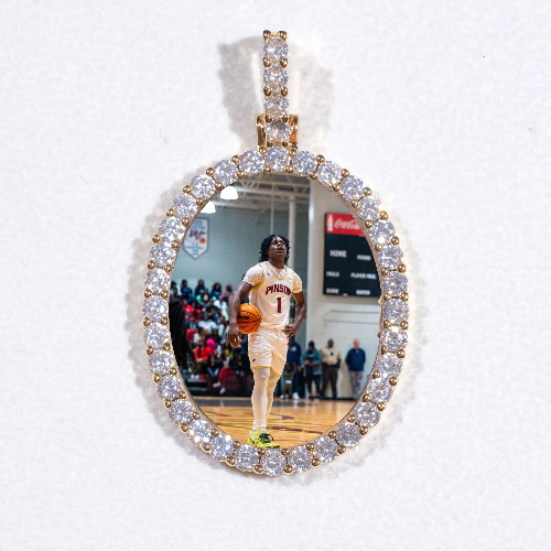 3D Oval Custom Picture Pendant