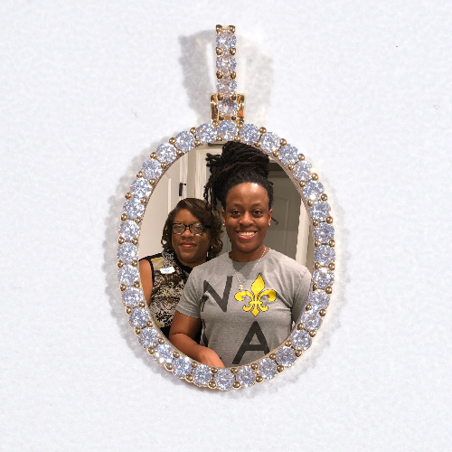 3D Oval Custom Picture Pendant