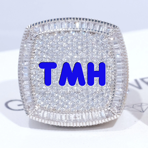 CUSTOM LETTER 3D ICED RING