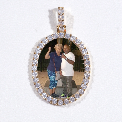 3D Oval Custom Picture Pendant