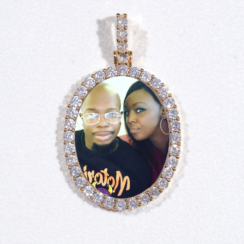 3D Oval Custom Picture Pendant