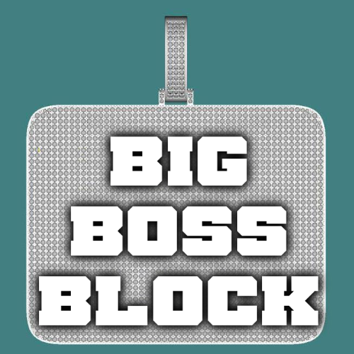 CUSTOM LETTER NECKLACE 3D BIG SQUARE