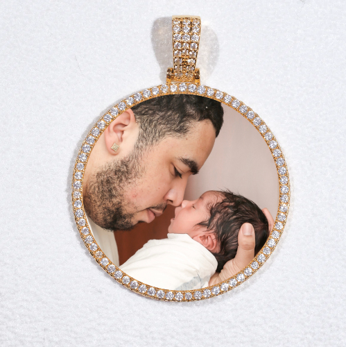 MEDIUM 3D CIRCLE CUSTOM PICTURE PENDANT