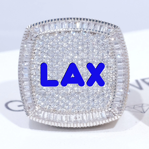 CUSTOM LETTER 3D ICED RING