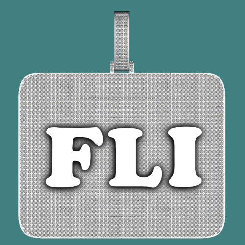 CUSTOM LETTER NECKLACE 3D BIG SQUARE