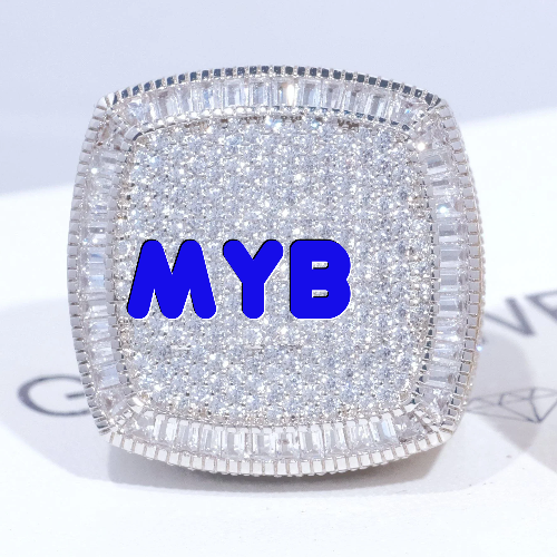 CUSTOM LETTER 3D ICED RING