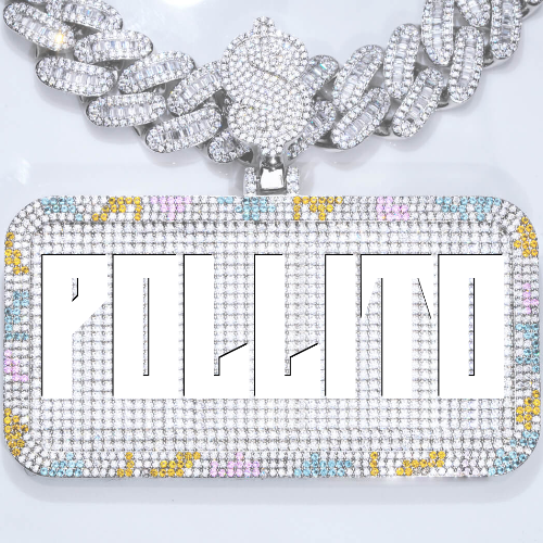 CUSTOM LETTER NECKLACE 3D COLORFUL SQUARE