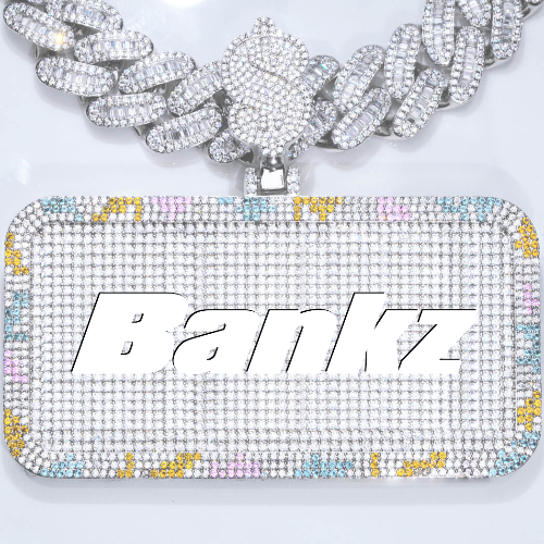 CUSTOM LETTER NECKLACE 3D COLORFUL SQUARE