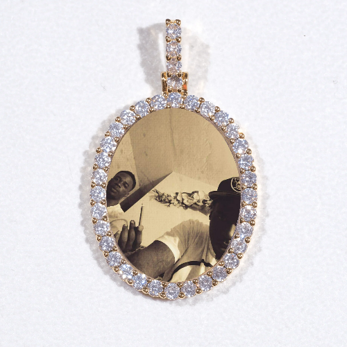 3D Oval Custom Picture Pendant