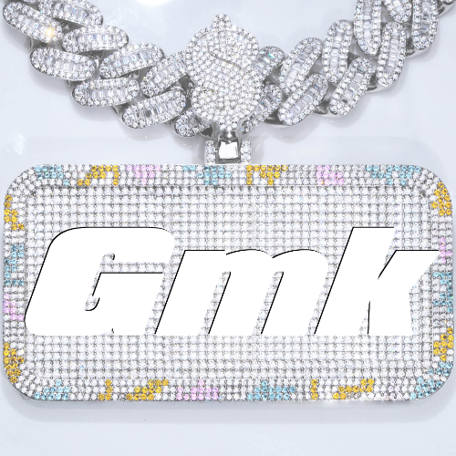 CUSTOM LETTER NECKLACE 3D COLORFUL SQUARE