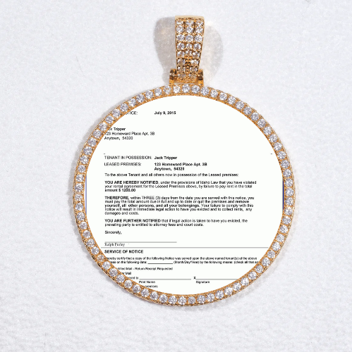 MEDIUM 3D CIRCLE CUSTOM PICTURE PENDANT
