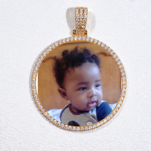 MEDIUM 3D CIRCLE CUSTOM PICTURE PENDANT