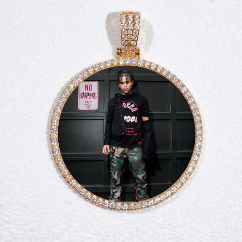 MEDIUM 3D CIRCLE CUSTOM PICTURE PENDANT