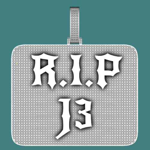 CUSTOM LETTER NECKLACE 3D BIG SQUARE