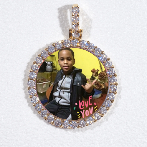 3D CIRCLE CUSTOM PICTURE PENDANT SMALL SIZE