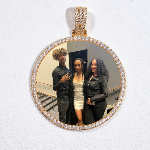 MEDIUM 3D CIRCLE CUSTOM PICTURE PENDANT