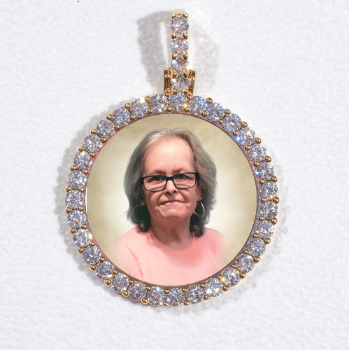 3D CIRCLE CUSTOM PICTURE PENDANT SMALL SIZE