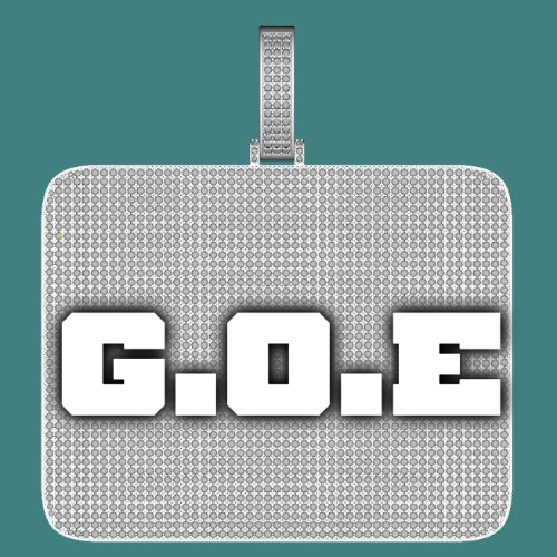 CUSTOM LETTER NECKLACE 3D BIG SQUARE