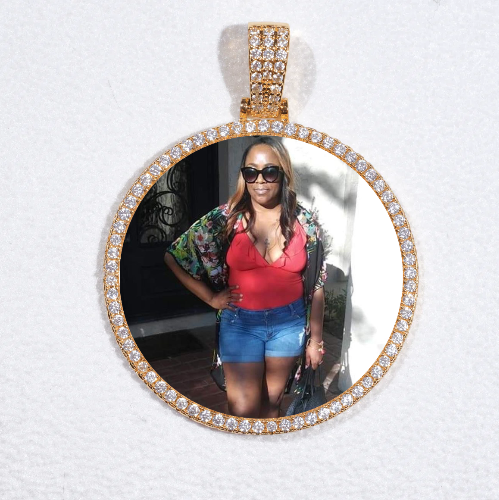 MEDIUM 3D CIRCLE CUSTOM PICTURE PENDANT