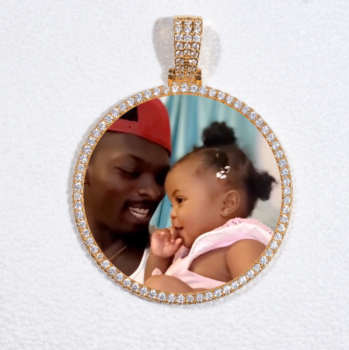 MEDIUM 3D CIRCLE CUSTOM PICTURE PENDANT
