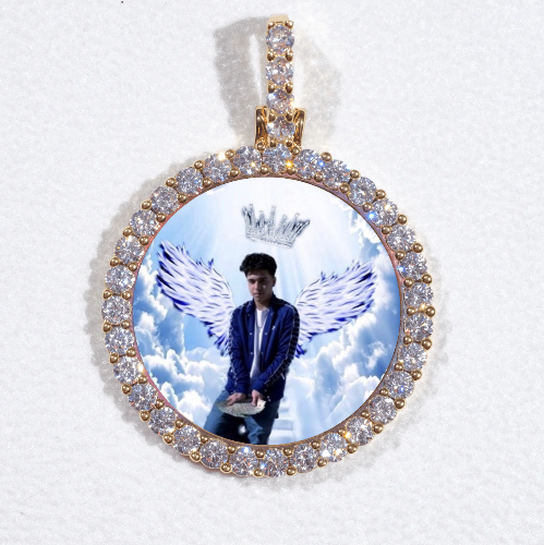 3D CIRCLE CUSTOM PICTURE PENDANT SMALL SIZE